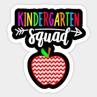 Kindergarten Squad Apple Back To School Teachers Sticker